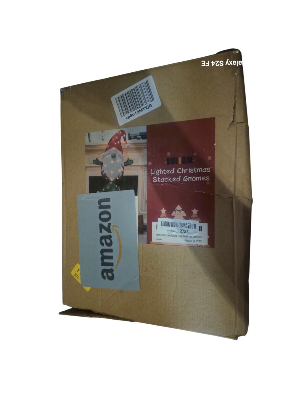 Amazon Lighted Christmas Stacked Gnomes - Red, White, Brown